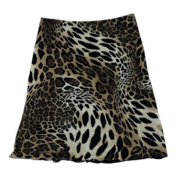Just in Time Vintage Leopard Print Skirt - Size Large - Picture 2 of 5